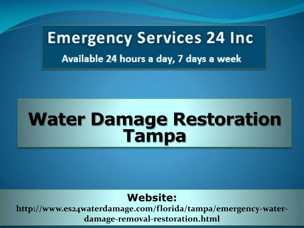 water damage restoration tampa