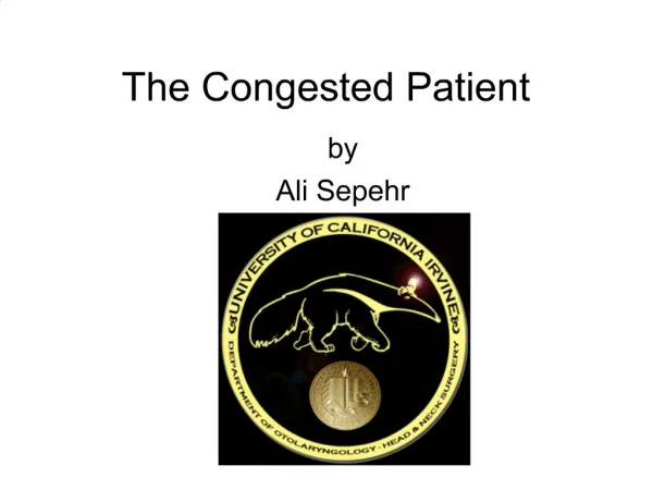 The Congested Patient