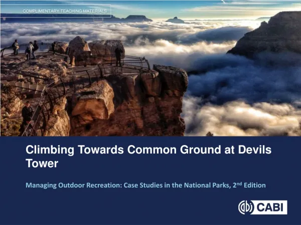 Climbing Towards Common Ground at Devils Tower