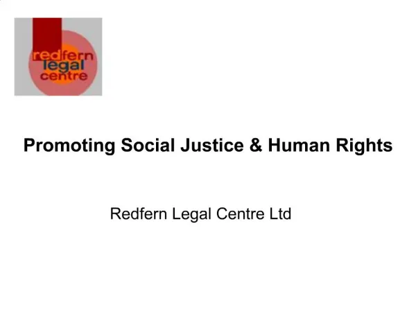 Promoting Social Justice Human Rights