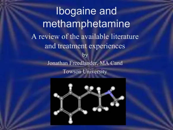 Ibogaine and methamphetamine