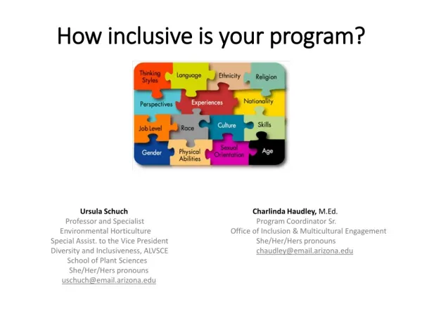 How inclusive is your program?