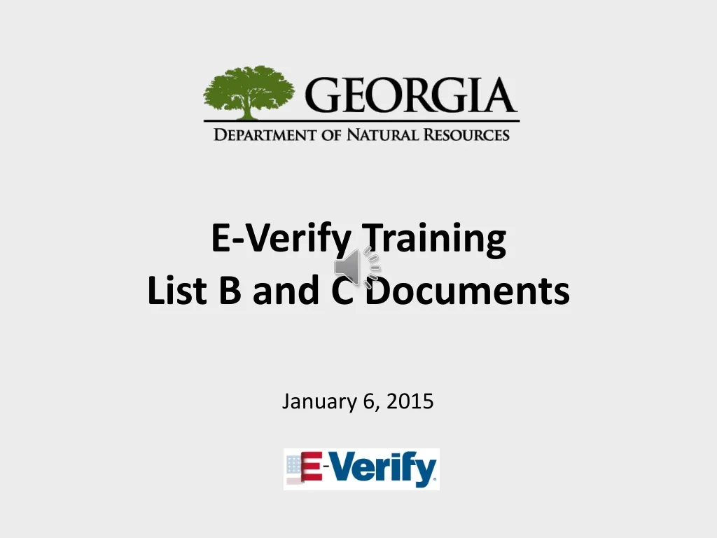 e verify training list b and c documents
