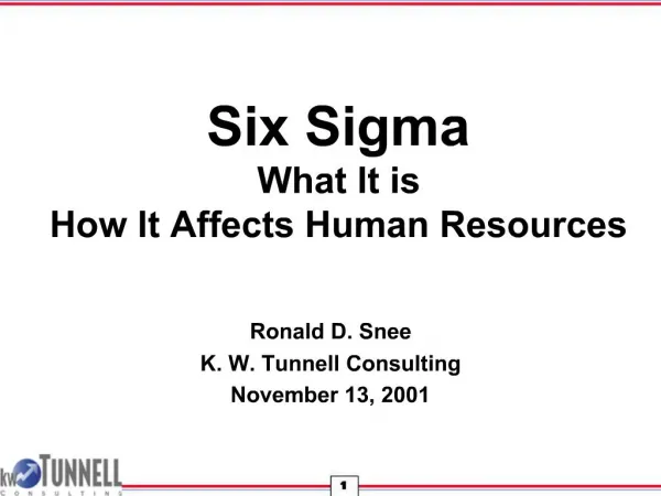 Six Sigma What It is How It Affects Human Resources