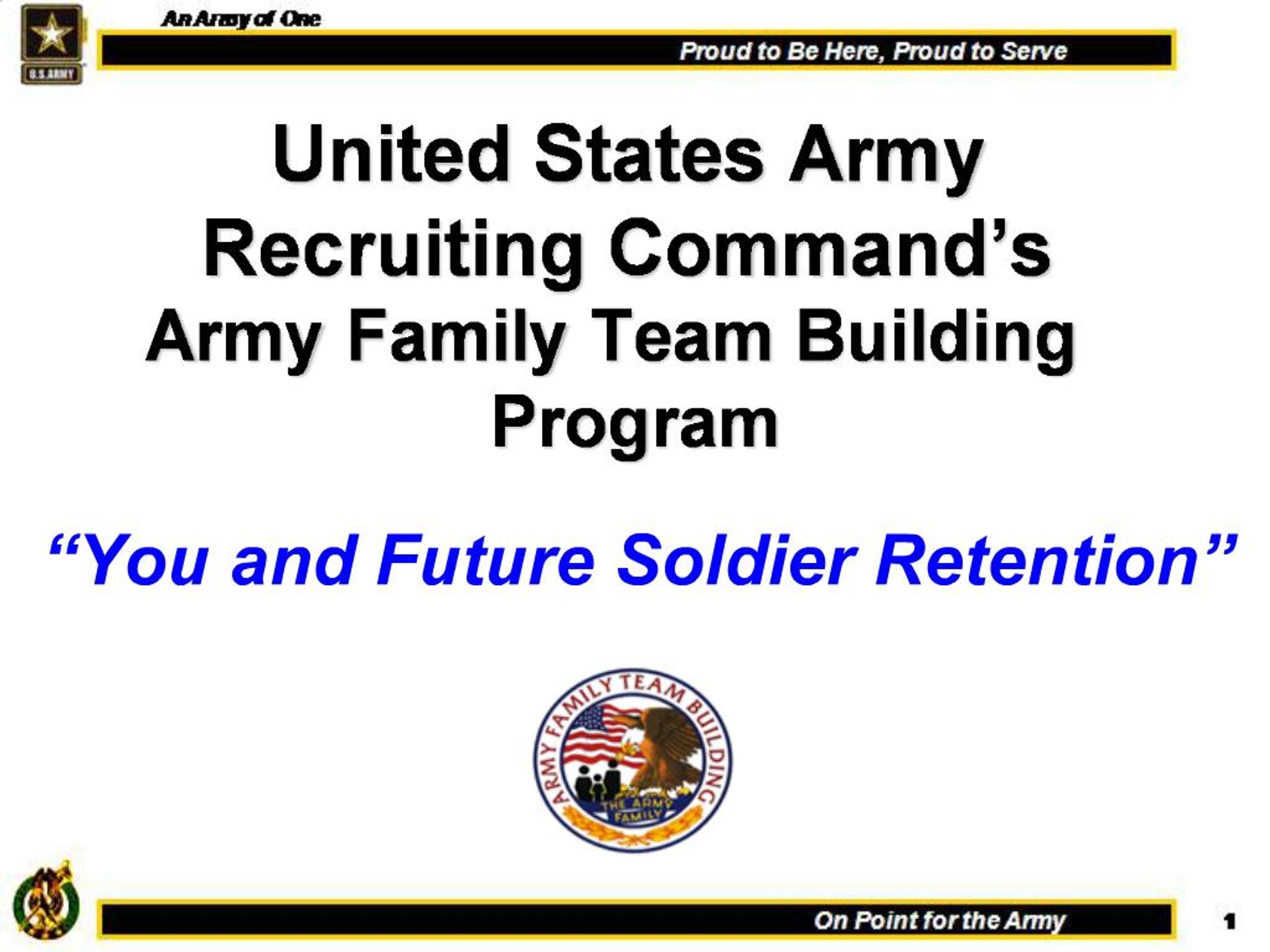 PPT - United States Army Recruiting Command s PowerPoint Presentation ...