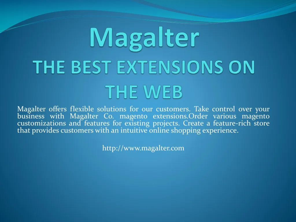 magalter the best extensions on the web