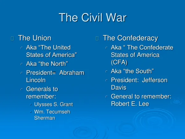 The Civil War