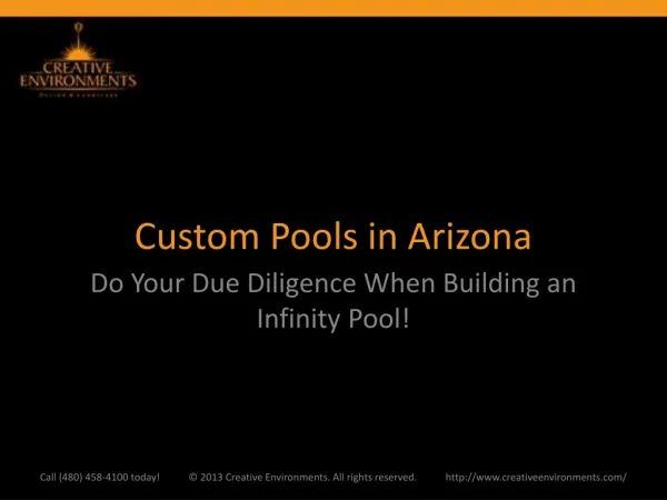 Custom Pools in Arizona: Do Your Due Diligence When Building