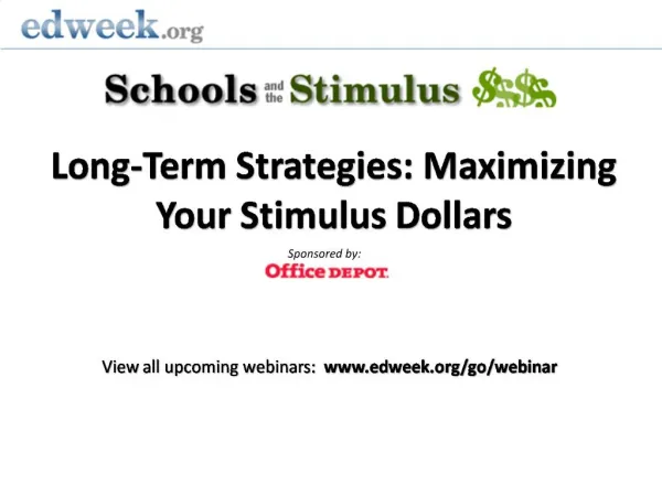 Long-Term Strategies: Maximizing Your Stimulus Dollars