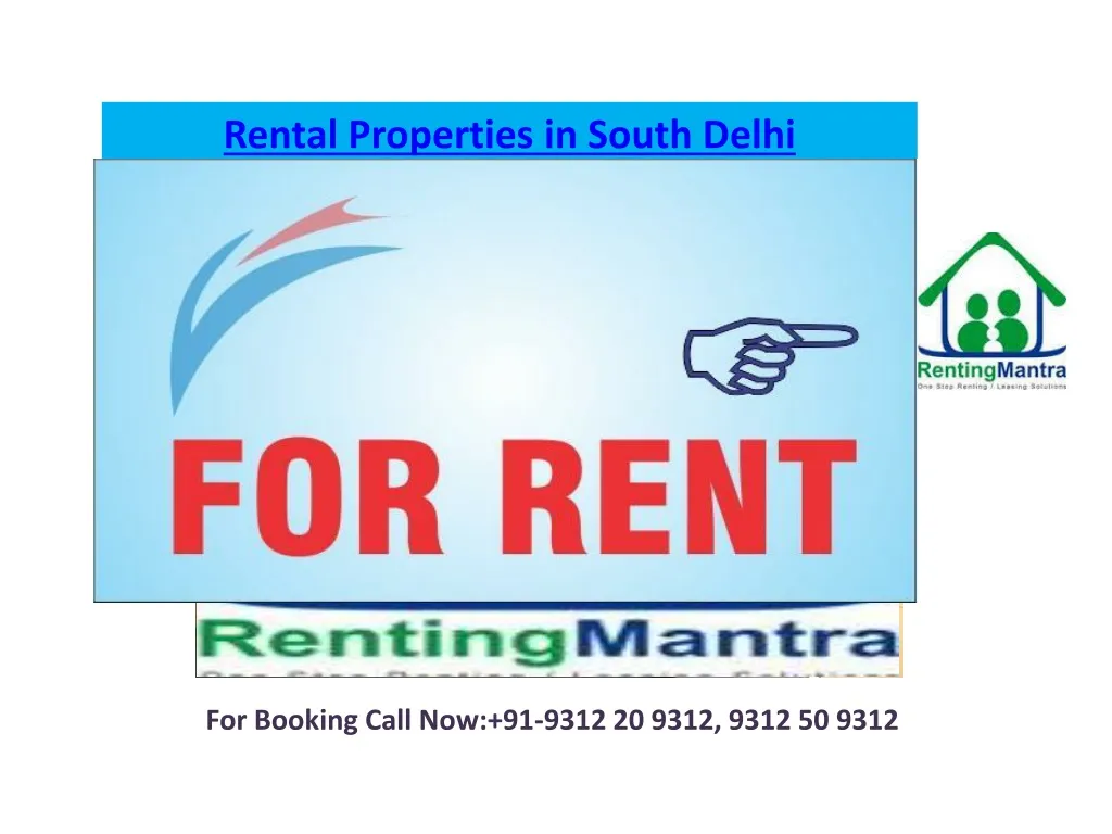 rental properties in south delhi
