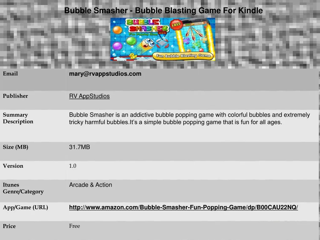 bubble smasher bubble blasting game for kindle