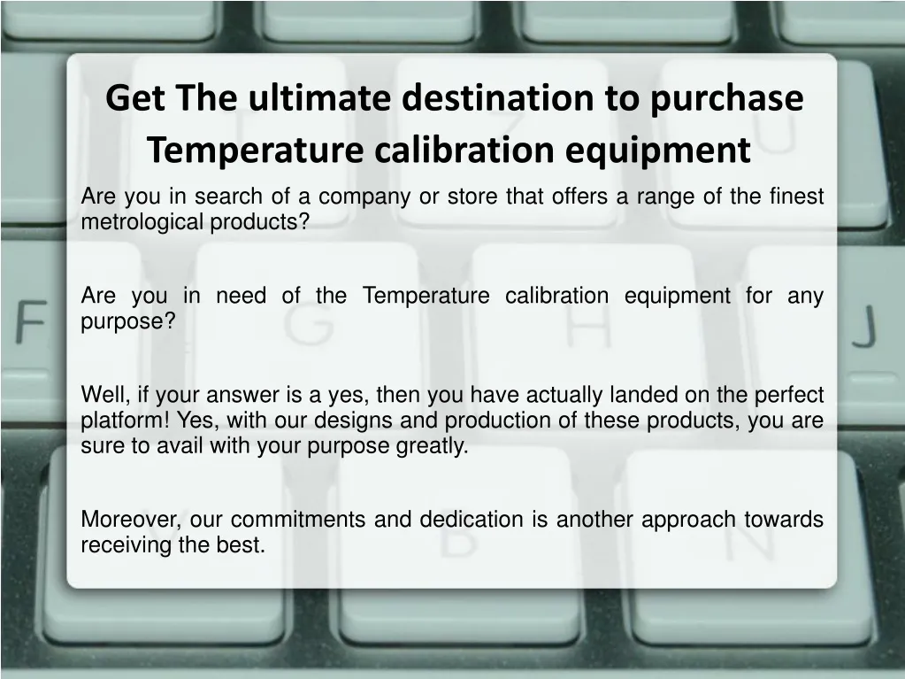 get the ultimate destination to purchase temperature calibration equipment