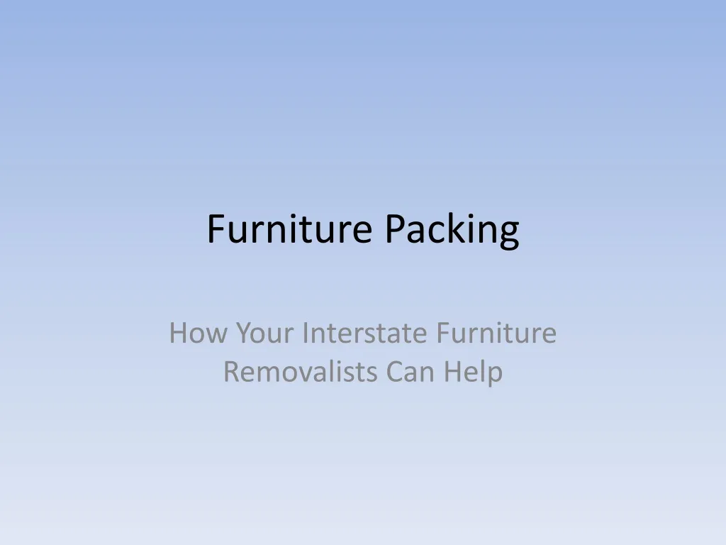 furniture packing
