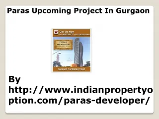 Paras Upcoming Project In Gurgaon Call 9650268727 - slide 1