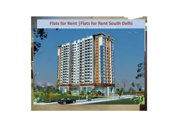 Flats for Rent South Delhi