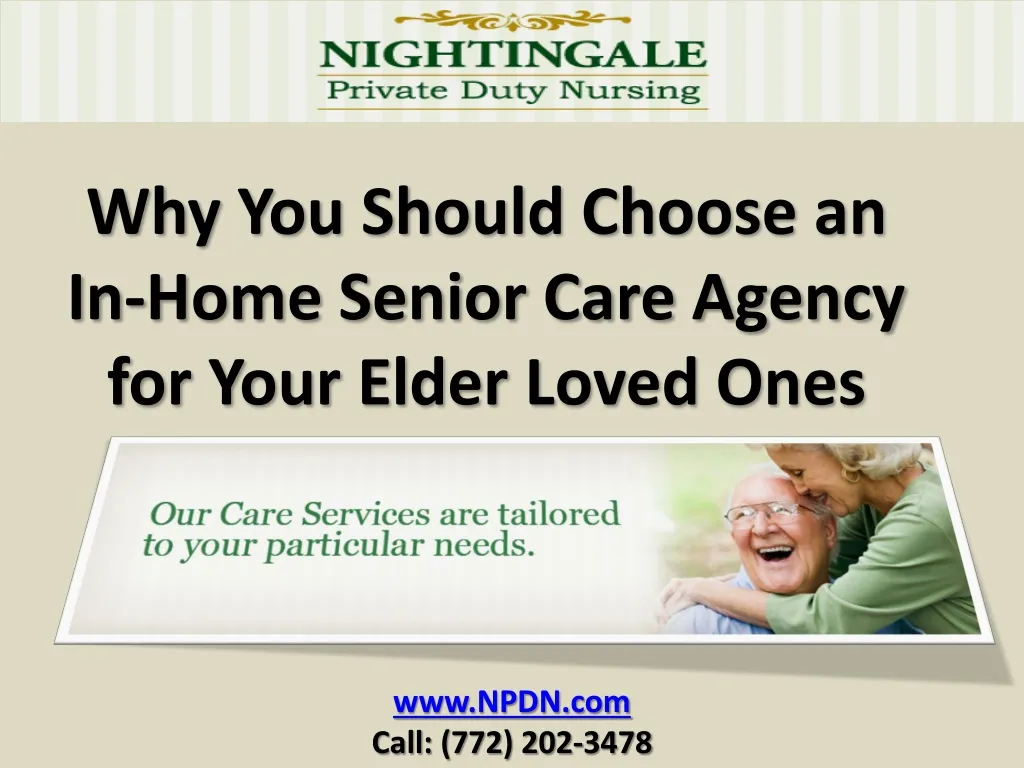 why you should choose an in home senior care