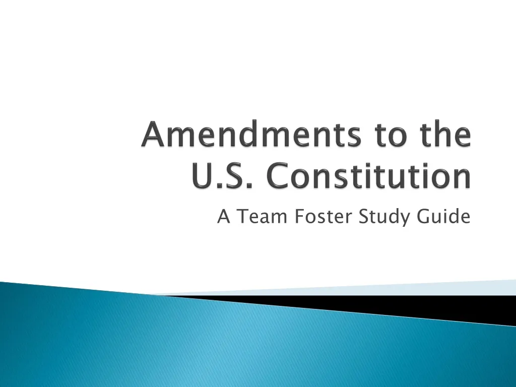 amendments to the u s constitution
