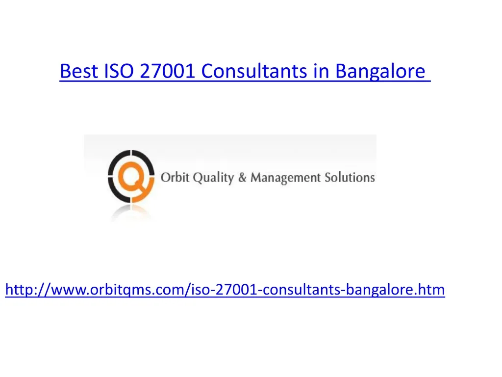 best iso 27001 consultants in bangalore