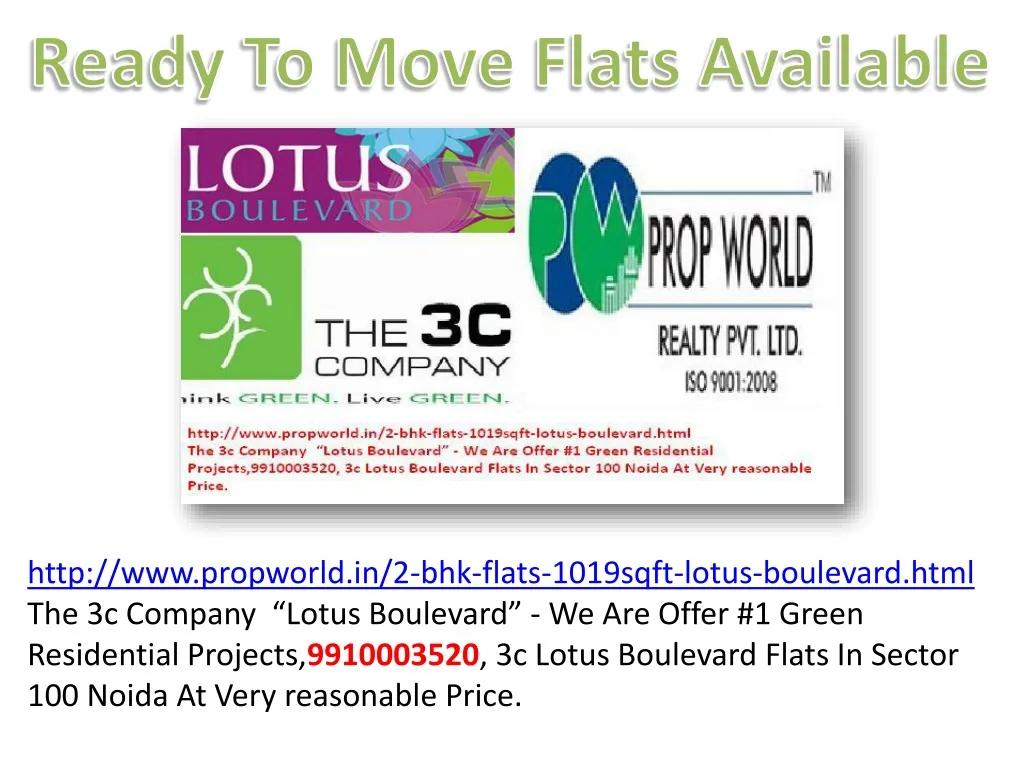 ready to move flats available