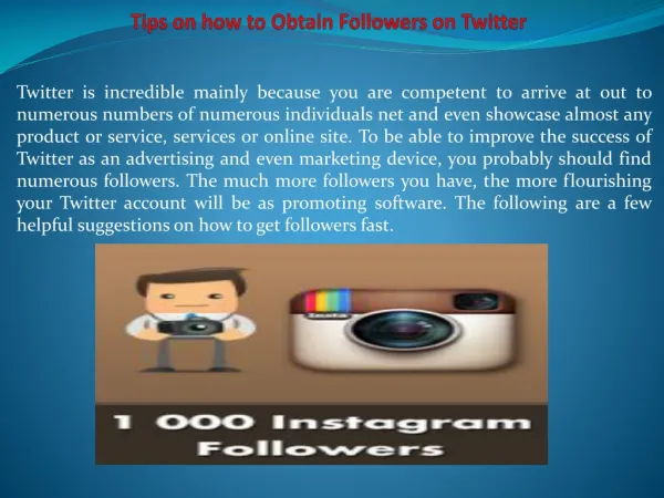 Tips on how to Obtain Followers on Twitter