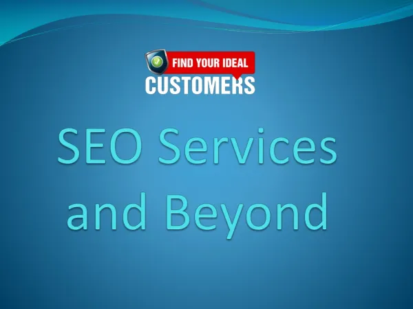 SEO Services and Beyond
