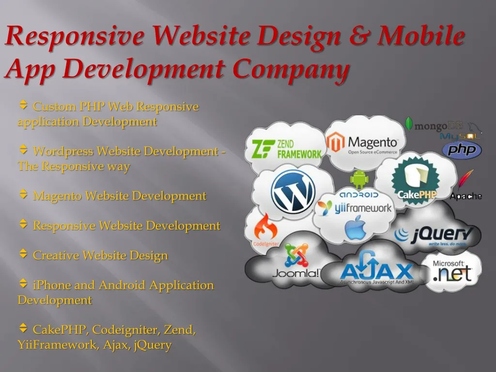 responsive website design mobile app development
