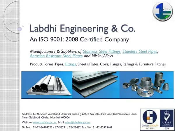 Labdhi Engineering - Stainless Steel Fittings, Bends