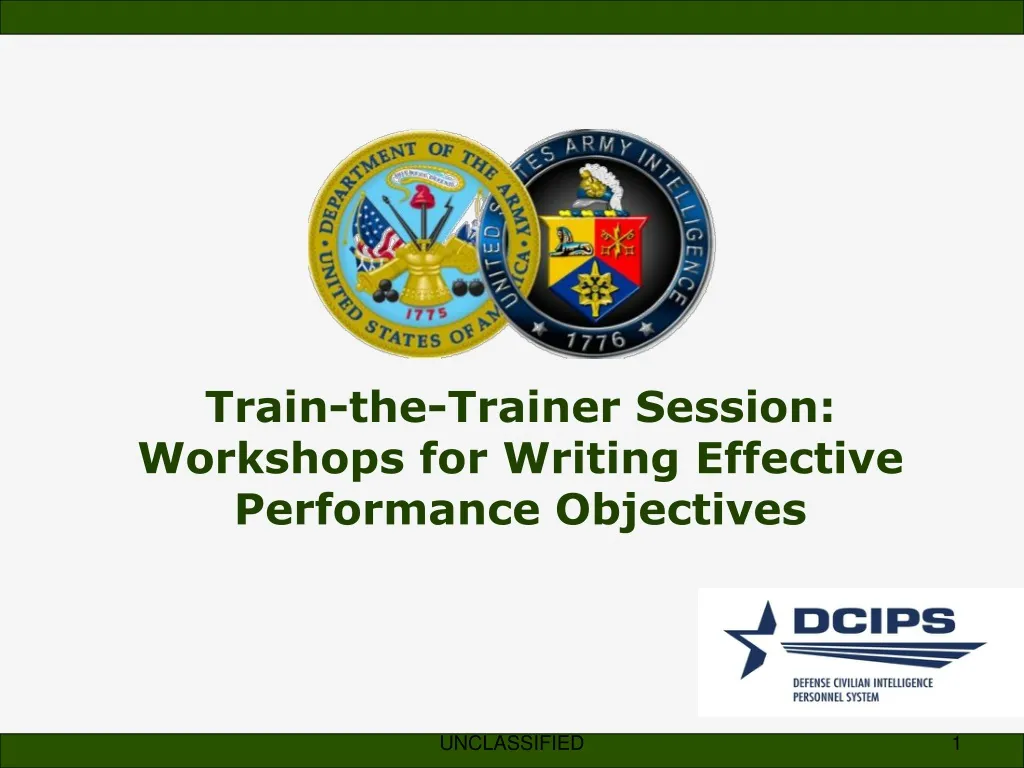 train the trainer session workshops for writing effective performance objectives