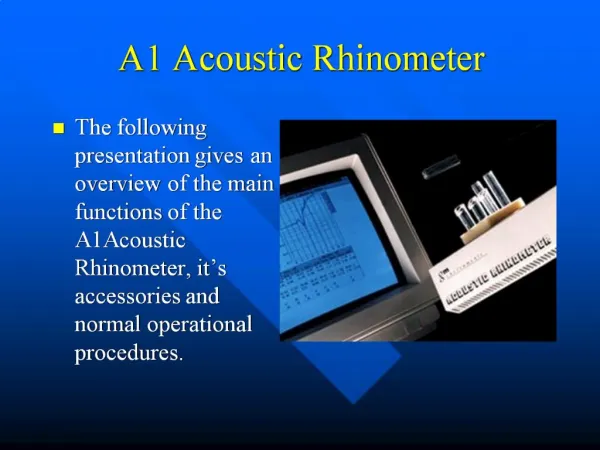A1 Acoustic Rhinometer