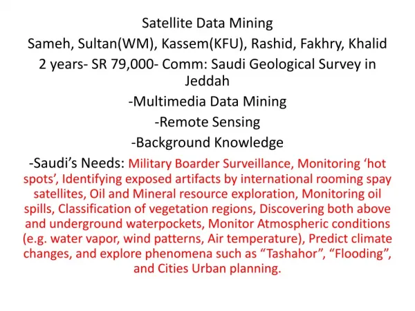 satellite data mining sameh sultan wm kassem