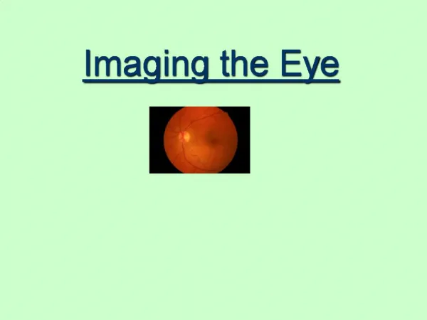 Imaging the Eye
