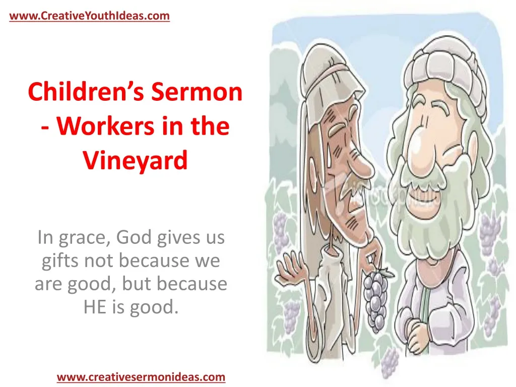children s sermon workers in the vineyard