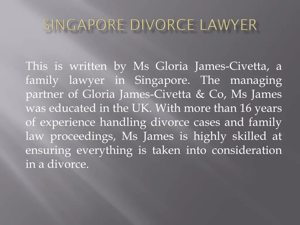singapore divorce lawyer
