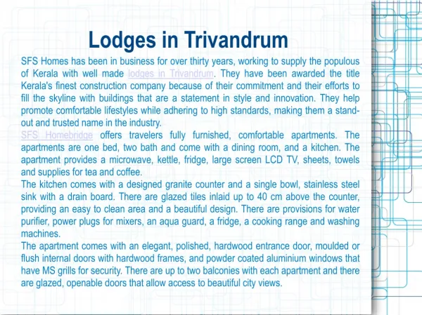 Lodges in Trivandrum