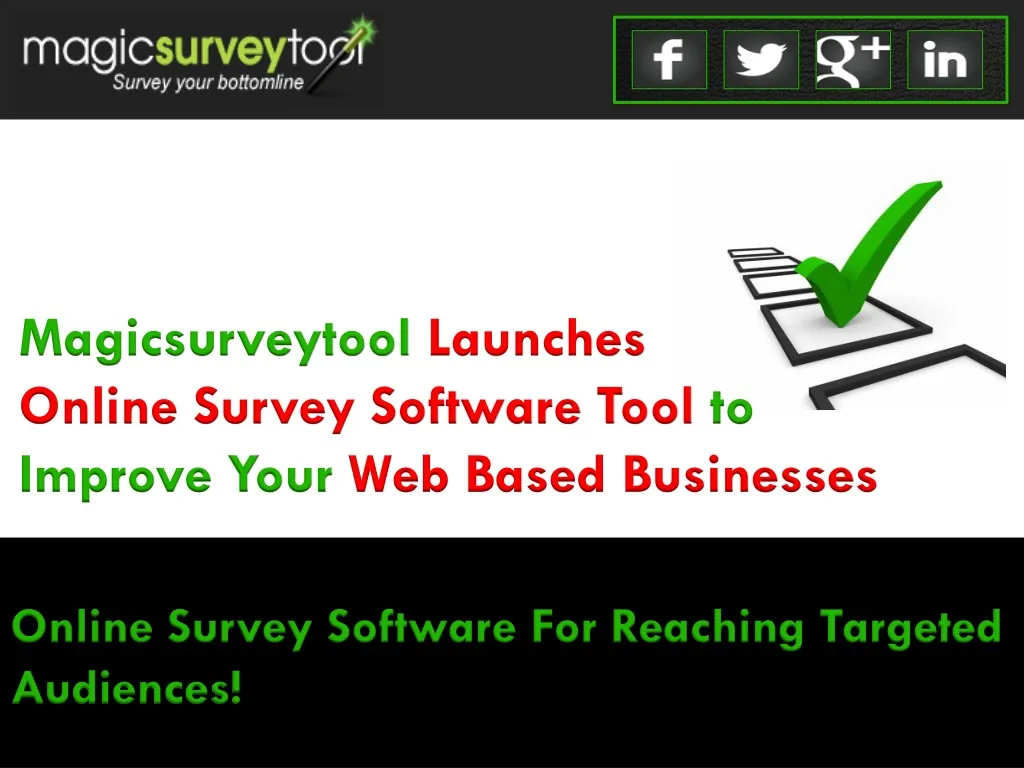 magicsurveytool launches online survey software