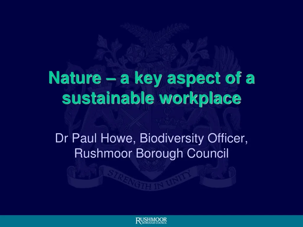 nature a key aspect of a sustainable workplace