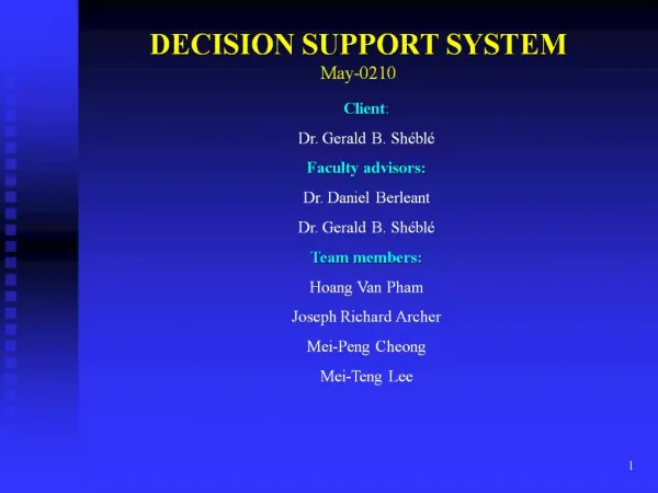 DECISION SUPPORT SYSTEM May-0210