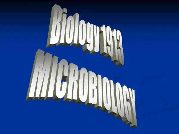 History of Microbiology