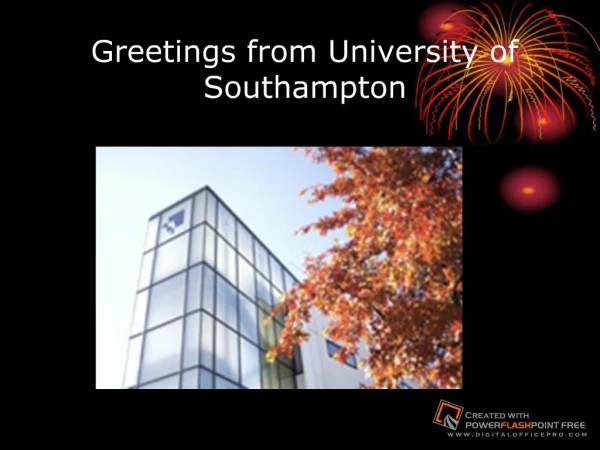greetings from university of southampton