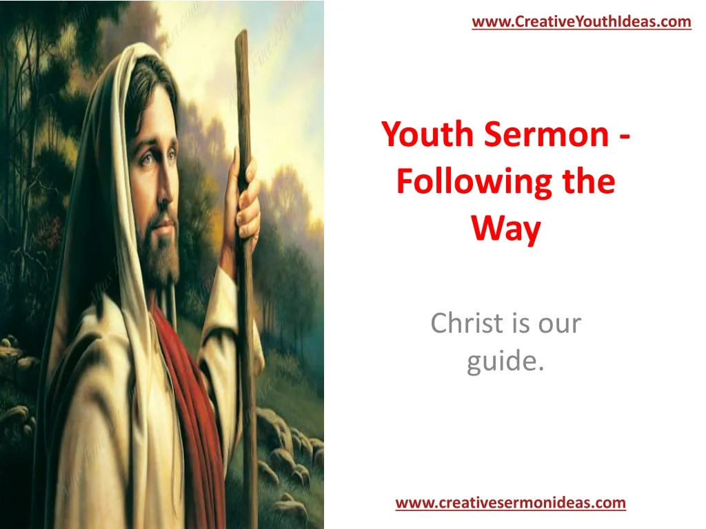 youth sermon following the way