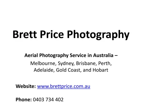 Aerial photography services in Australia (Melbourne, Sydney)
