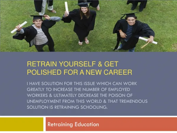 Retrain Education For A New Career