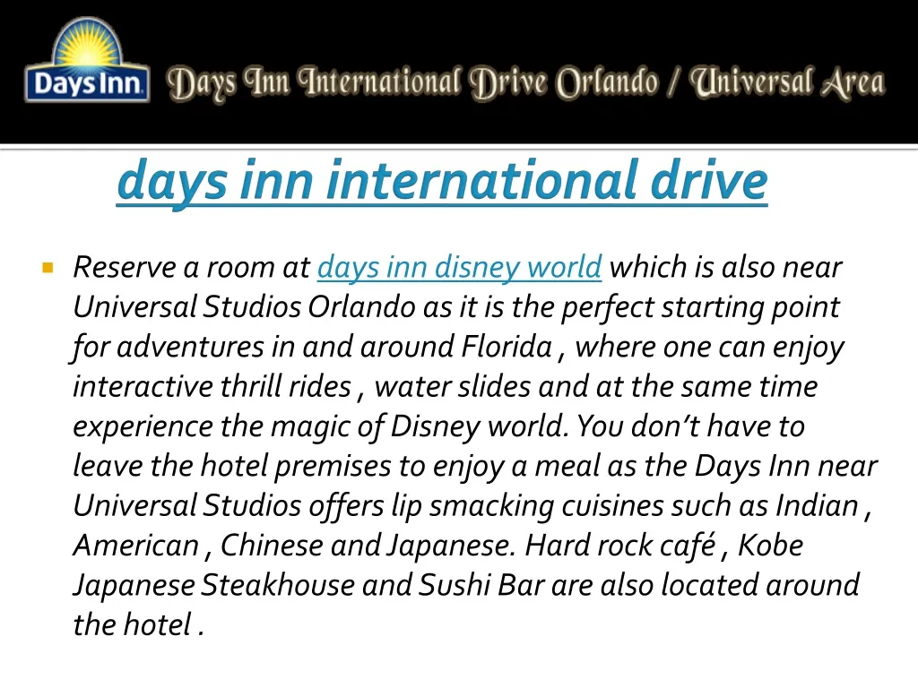 days inn international drive