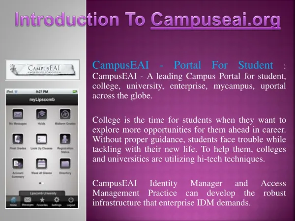 Know About CampusEAI - Portal For Student