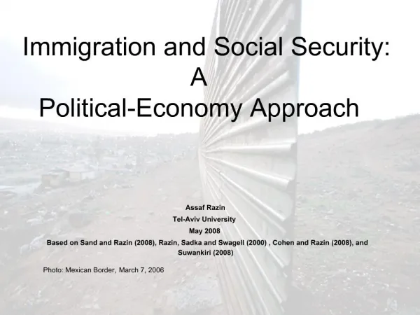 Immigration and Social Security: A Political-Economy Approach