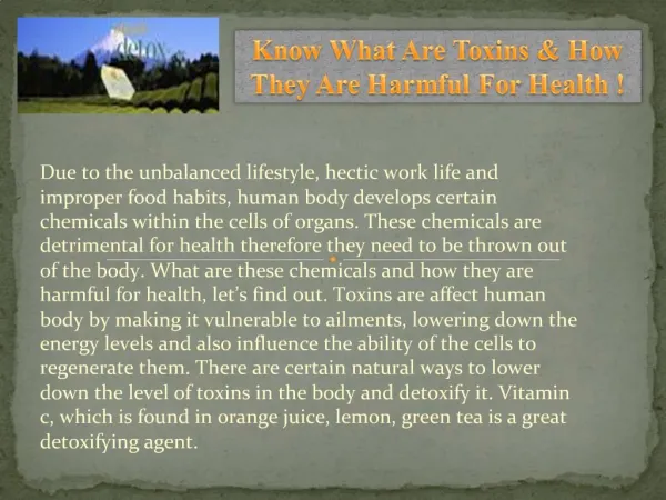 What Are Toxins And How To Remove Them From Body?