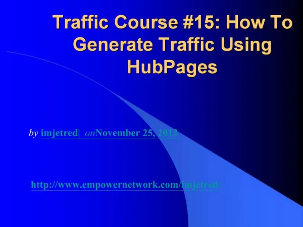 Traffic Course 24 How to generate traffic using StumbleUpon