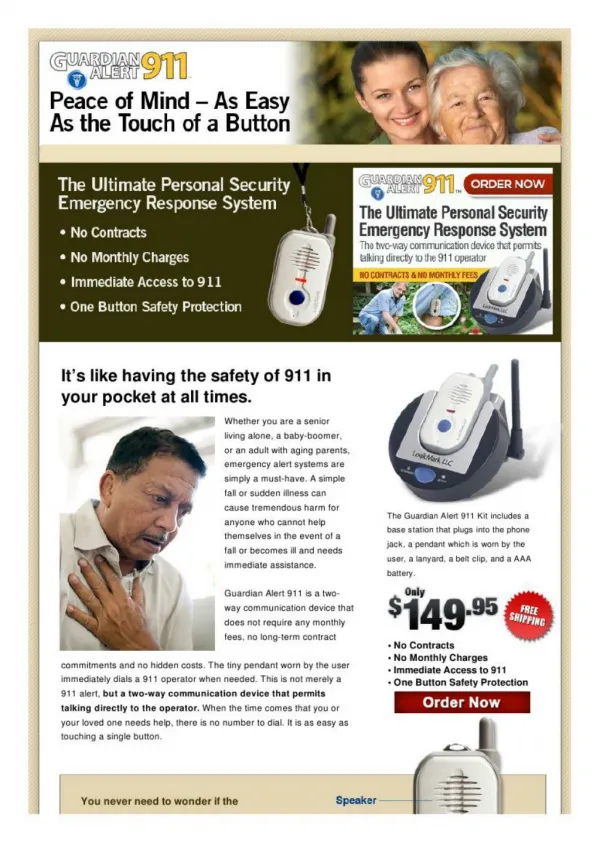 Guardian Alert 911 - The Safe Way to Live Independently