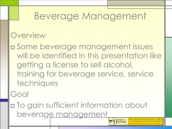 Beverage Management