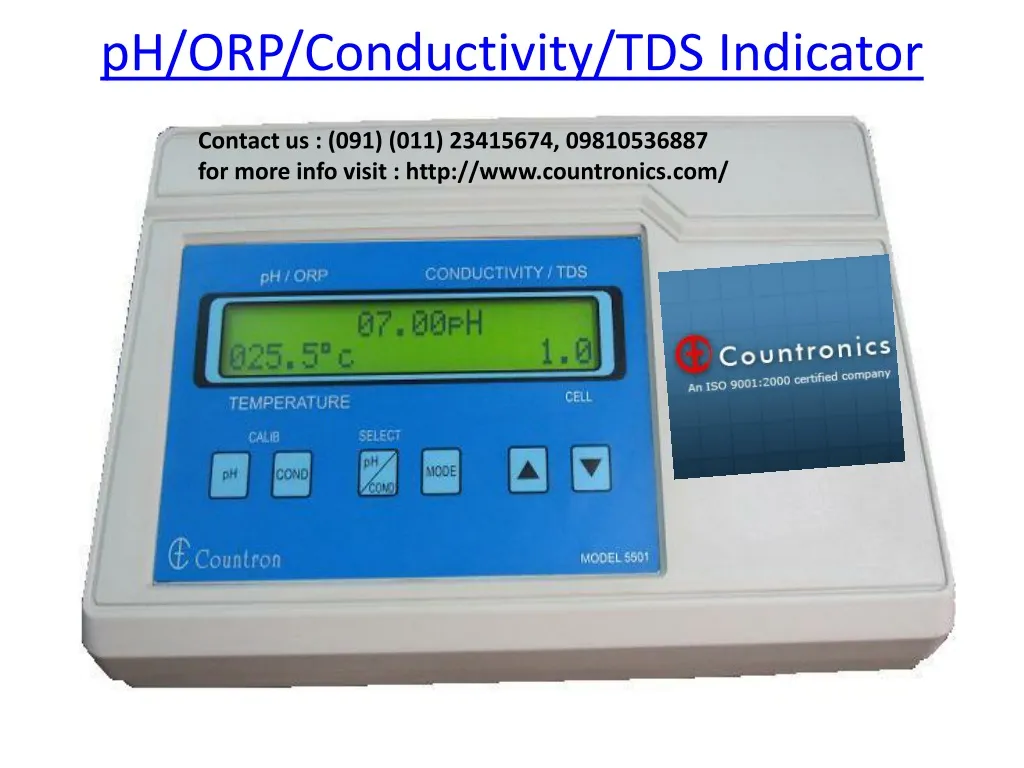 ph orp conductivity tds indicator